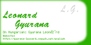 leonard gyurana business card